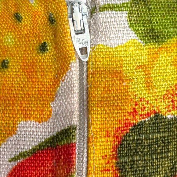 Vintage 60s Handmade Sleeveless Floral Shift Dress Red Orange Poppy Floral Print - Picture 8 of 11